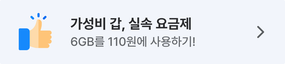 가성비 끝판왕, 실속 요금제